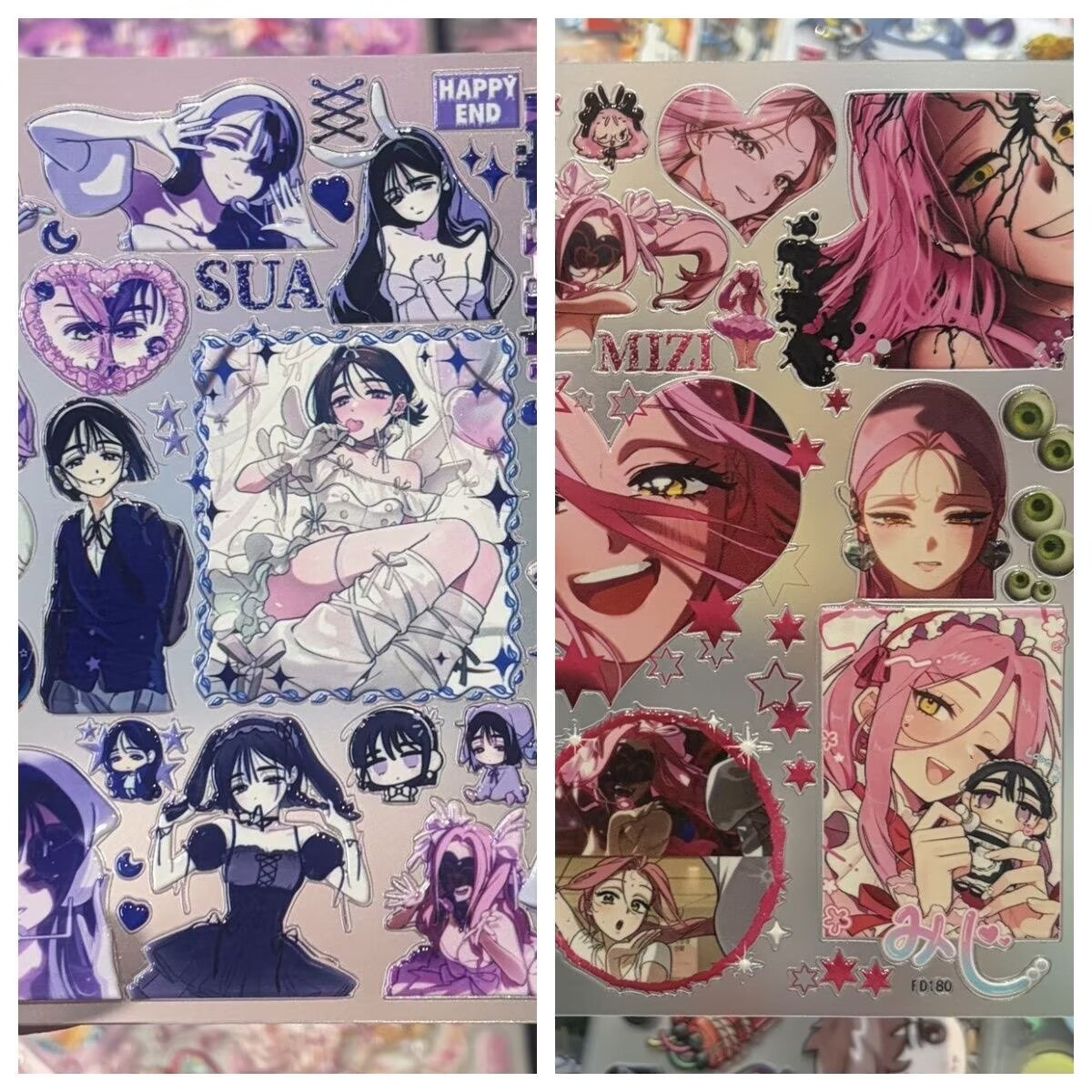 Cosplay Prop Book - Autocollants 3D en relief MIZI SUA