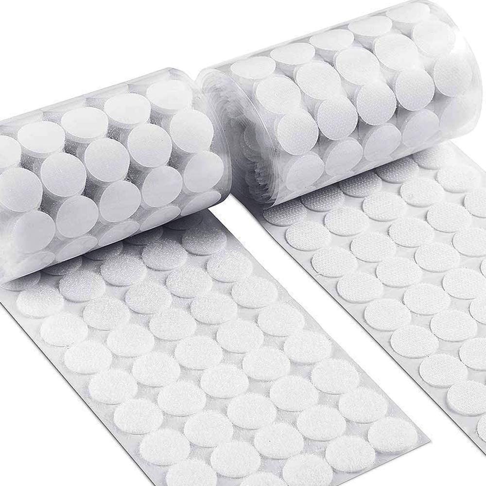 Velcro Hook Loop - Autocollants circulaires auto-adhésifs Double face Velcro,